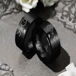 DIVASTRI Set Of 2 Engraved His Always Her Forever Promise Couple Rings-image-41
