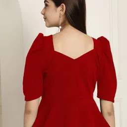 Tromko Sweetheart Neck Puff Sleeve Top image 4