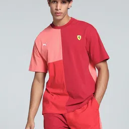 PUMA Motorsport Men Men Scuderia Ferrari Race Lifestyle Colourblocked T-shirt-image-89