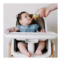 Tiny Tycoonz Silicone Squeezy Food Feeder Bottle With Spoon Green - 90 ml image 2