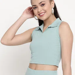 Sugathari Sheen Tank Crop Top image 4