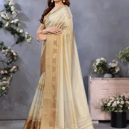 ALAGINI Woven Design Zari border Saree image 2