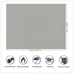 INDIAN ROYALS Grey Plain Home & WallPrinted Self-Adhesive & Durable Wall Sticker image 5