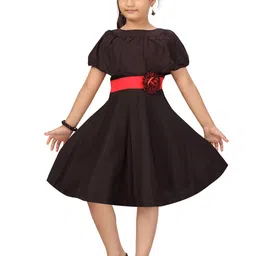 BAESD Puff Sleeve Fit & Flare Dress-picture-12