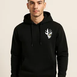 Be Crazy Men Hooded Graphic Printed Straight Pullover Sweatshirt image 5