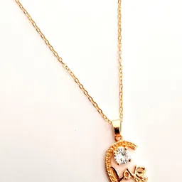 Nawab Collection Gold-Plated Alloy Cubic Zirconia Pendants with Chains-image-22