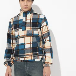 The Roadster Life Co. Geometric Printed Mock Collar Tailored Jacket image 5