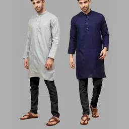 VS MALL Men Cotton Blend Kurta Sets-picture-23