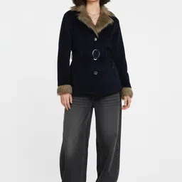 glitchez Women Asymmetric Closure Parka Jacket image 3