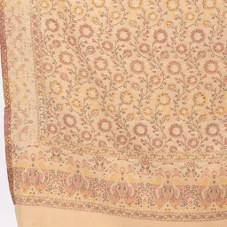 TILLAARI Floral Woven Design Shawl With Fringed Border image 4