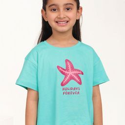 Campana Girls Printed Drop-Shoulder Sleeves Pure Cotton T-shirt-picture-20
