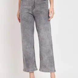 Moda Rapido Women Cotton Straight Fit High-Rise Jeans-picture-57