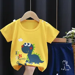 StyleCast x Revolte Boys Printed Pure Cotton T-Shirt With Shorts-picture-19