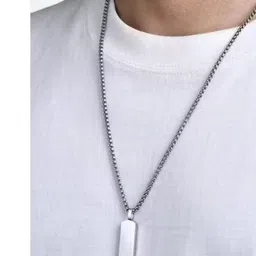 kazare Rhodium-Plated Contemporary Pendants with Chains image 2