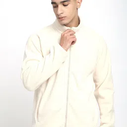 R&B Men Mock Collar Solid Bomber Jacket-picture-24