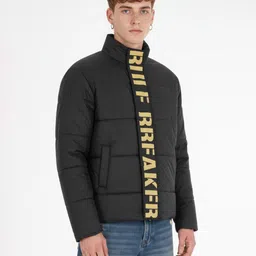 glitchez Typography Print Mock Collar Padded Jacket-picture-15