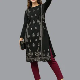 Valles365 by S.C. Pack Of 2 Plus Ankle Length Woolen Leggings image 2