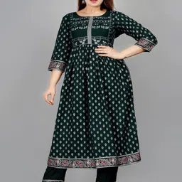 NUPITAL Women Regular Kurti with Trousers-image-4
