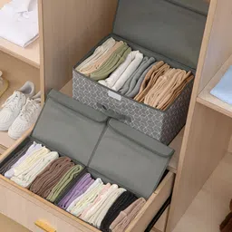 HOUSE OF QUIRK Grey Set of 3 Regular Multi-Utility Organisers image 4