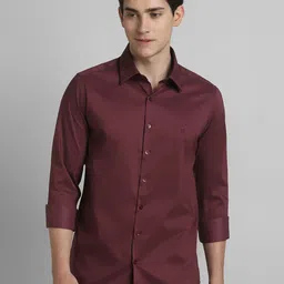 SIMON CARTER LONDON Men Spread Collar Solid Cotton Casual Shirt-picture-36