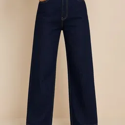 NU CLOTHS Women Jean Wide Leg High-Rise Stretchable Jeans-image-55