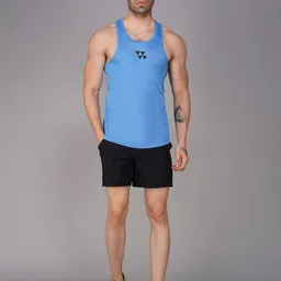 Brauch Printed Scoop Neck Gym Vests - M-VEST-LOGO-SKYBLU-S image 5