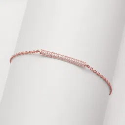 GIVA Women 925 Silver Rose Gold-Plated Cubic Zirconia Studded Wraparound Bracelet-picture-23