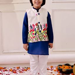 KID1 Boys Regular Pure Cotton Kurta with Pyjamas-picture-18
