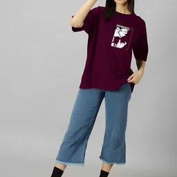 Kasendra Women Printed Oversized T-shirt image 3