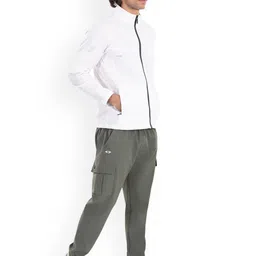 STRCH Men Floral Colourblocked Nylon Lightweight Outdoor Bomber with Embroidered Jacket image 3