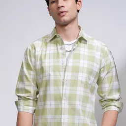 HIGHLANDER Men Slim Fit Checked Casual Shirt-picture-40