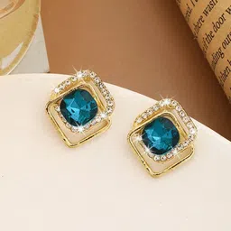 Celestria Artificial Stones Studded Contemporary Studs-image-0