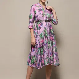 Biba Floral Print Fit & Flare Midi Dress image 1