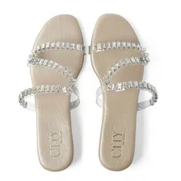 CHY Women Open-Toe Slip On Flats image 3