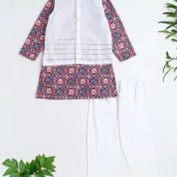 The Magic Wand Boys Ethnic Motifs Printed Regular Kurta with Pyjamas-image-62