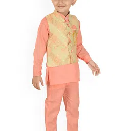 Little Needle Boys Regular Linen Kurta with Trousers image 3