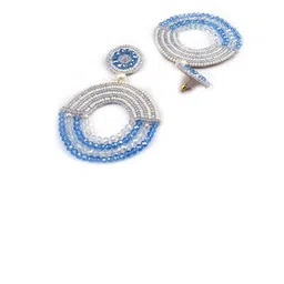 StileAdda Pearls Beaded Circular Shaped Drop Earrings image 2
