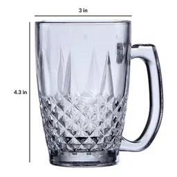 ceradeco Jucika 310ml Transparent Ceramic (Set of 6) Coffee Mug image 3