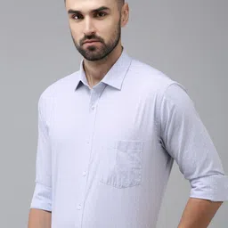 Park Avenue Men Slim Fit Micro Checks Formal Shirt-image-15