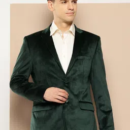 INVICTUS Velvet Finish Slim Fit Party Blazer-picture-14