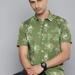 Levis Pure Cotton Floral Printed Slim Fit Casual Shirt-image-56