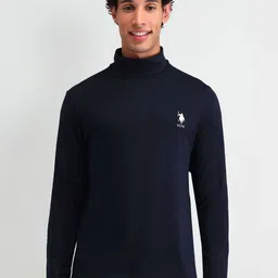 U.S. Polo Assn. Denim Co. Men Brand Logo Printed Turtle Neck Cotton Slim Fit T-shirt-picture-29