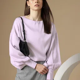 Chemistry Bishop Sleeves Satin Finish Top-picture-28