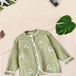 FOREVER FRIDAY Girls Printed Embroidered Long Sleeves Cardigan-picture-38