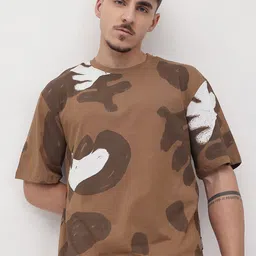 The Roadster Life Co. Men Printed Pure Cotton Relaxed Fit T-shirt-picture-56