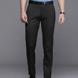 Raymond Men Grey Slim Fit Formal Trousers-picture-12