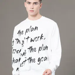 Red Tape Men Graphic Print Fleece Baggy Fit Sweatshirt-picture-35