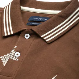 Nautica Nautical Printed Polo Collar T-shirt image 3
