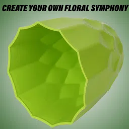 Kuber Industries Green 5 Pcs  Barfi Pattern Flower Pot image 4