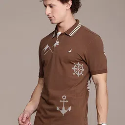 Nautica Nautical Printed Polo Collar T-shirt image 4